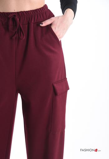 wide leg Trousers with pockets with elastic - ph 4