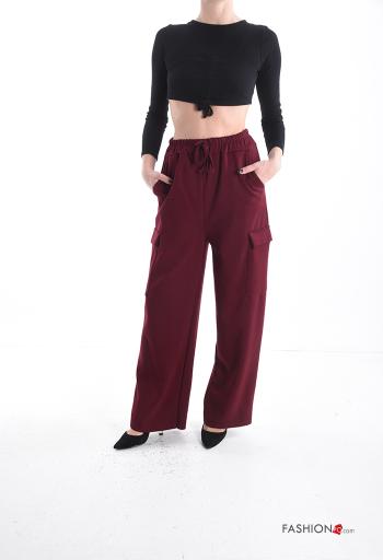 wide leg Trousers with pockets with elastic - ph 5