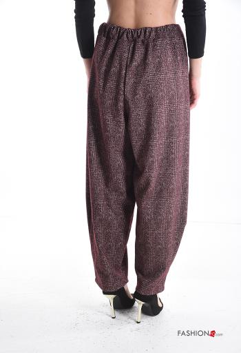 Pantalon Motif tartan avec poches avec élastique - ph 2