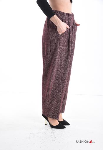 Pantalon Motif tartan avec poches avec élastique - ph 3