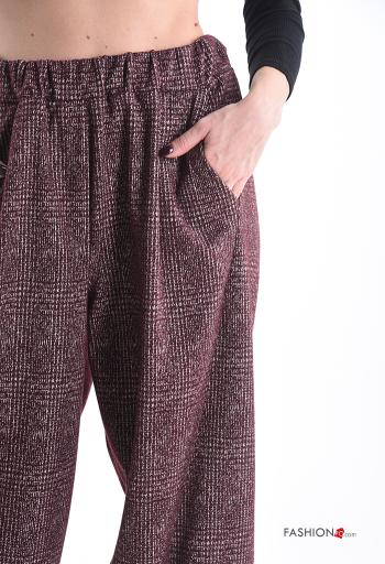Pantalon Motif tartan avec poches avec élastique - ph 4