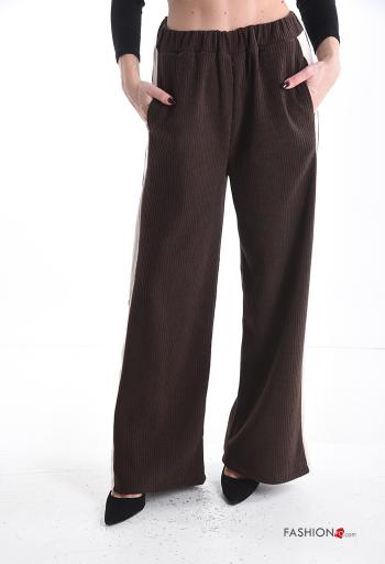 wide leg Trousers with pockets with elastic - ph 1