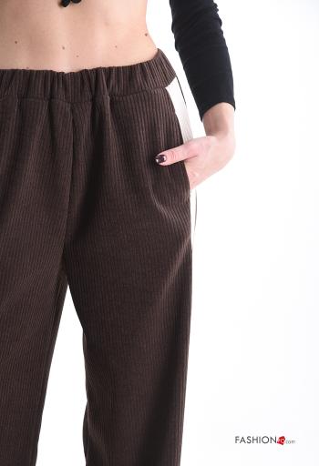 wide leg Trousers with pockets with elastic - ph 4
