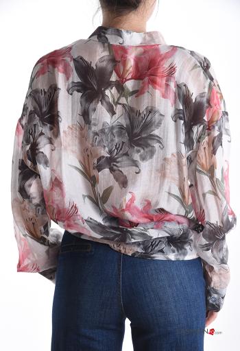 Camisa manga comprida Floral com botões - ph 2