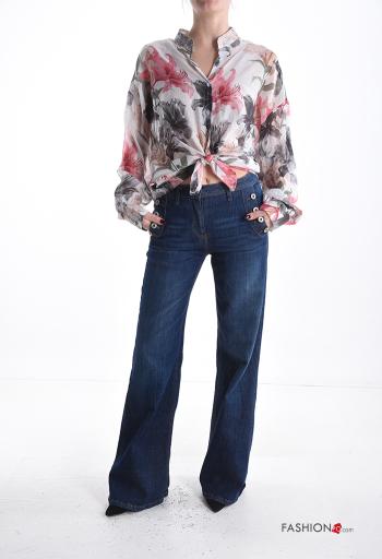 Camisa manga comprida Floral com botões - ph 5