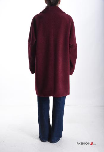 Wool Mix Coat with buttons with lining with pockets - ph 2