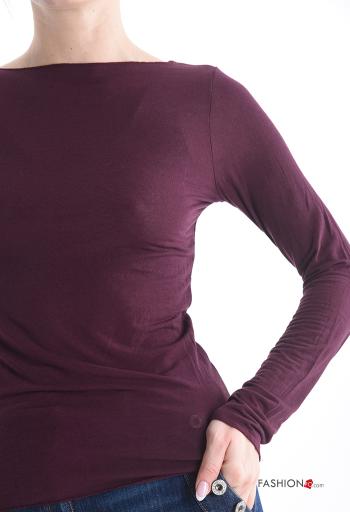 Camiseta de manga larga de Mezcla de Cachemira cuello redondo - ph 4