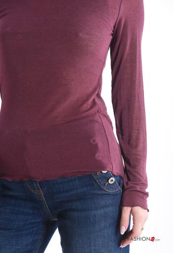 Camiseta de manga larga de Mezcla de Cachemira de cuello alto - ph 4