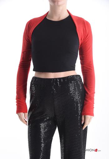 Bolerino maniche lunghe corto con strass