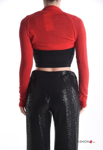 Bolerino maniche lunghe corto con strass - ph 2