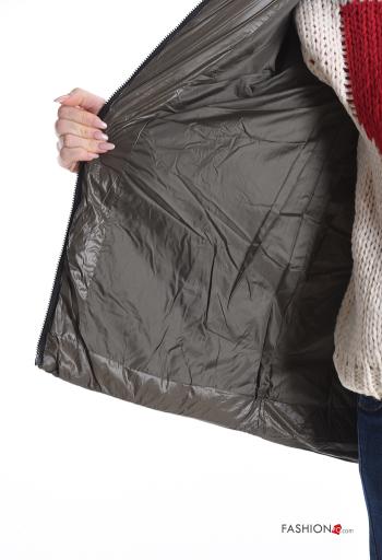 Plumífero con cremallera con capucha con bolsillos - ph 6