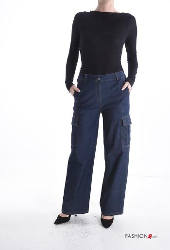 Pantalone in Cotone con bottoni con tasche - ph 5