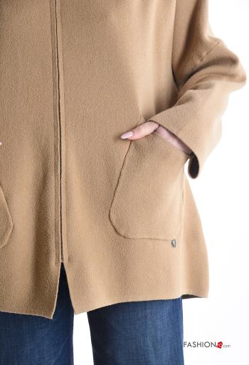 Jacke mit Taschen mit Kapuze mit Reißverschluss - ph 4