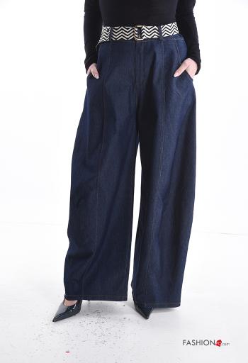 Pantalon en Coton avec ceinture - ph 1