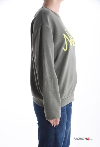 Sudadera manga larga cuello redondo Patrones de escritura - ph 3