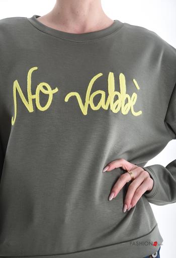 Sudadera manga larga cuello redondo Patrones de escritura - ph 4