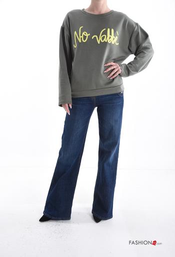 Sudadera manga larga cuello redondo Patrones de escritura - ph 5