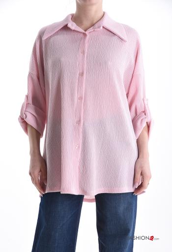 Camisa com gola com botões