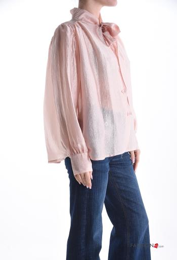 Camisa manga comprida com botões com laço - ph 3