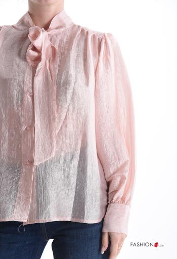 Camisa manga comprida com botões com laço - ph 4