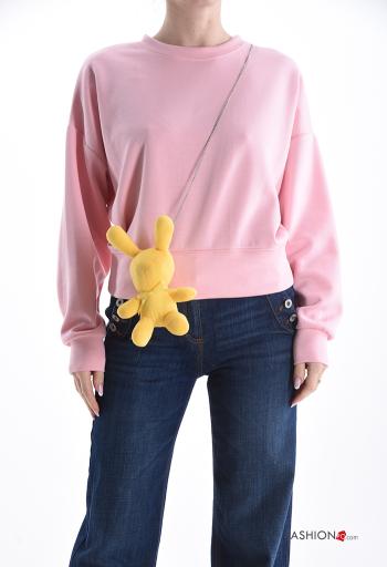 Sweatshirt manga comprida gola redonda com corrente - ph 1