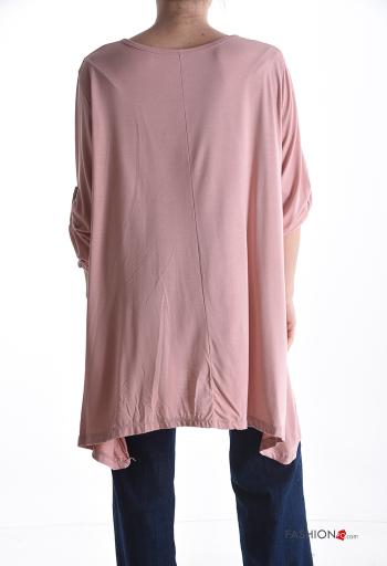 Túnica oversize gola redonda Padrão Estampado - ph 2