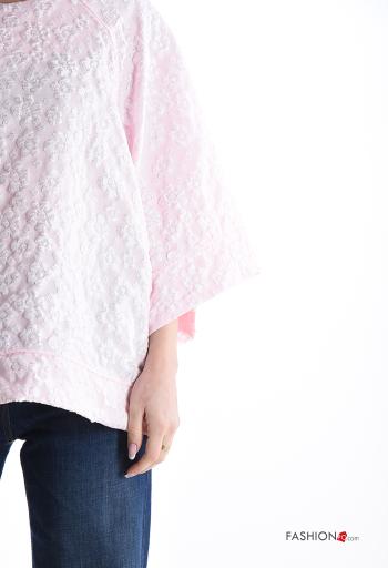 Blouse manches longues col rond à broderie - ph 4