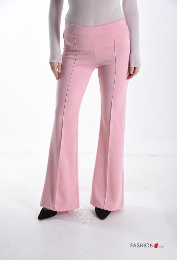 Calças boca de sino com elástico