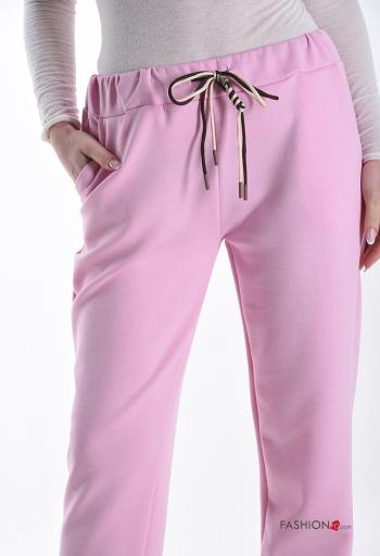 Calças com bolsos com cordão com elástico - ph 4