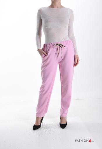 Calças com bolsos com cordão com elástico - ph 5