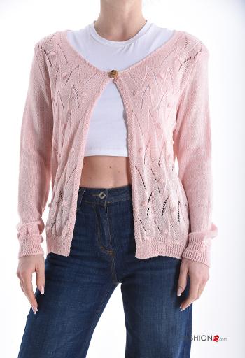 Chaqueta de punto manga larga con botones