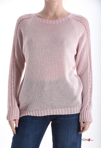 Camisola manga comprida gola redonda