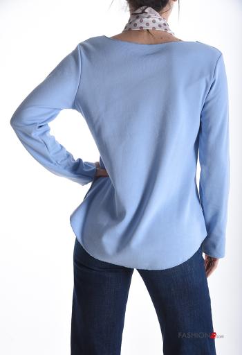 Camiseta de manga larga de Algodón con Bufanda - ph 2