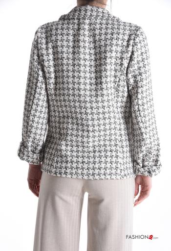 Chaqueta manga larga Estampado pata de gallo con botones sin forro - ph 2