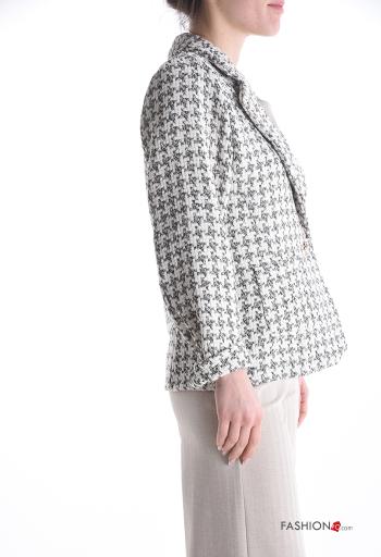 Chaqueta manga larga Estampado pata de gallo con botones sin forro - ph 3