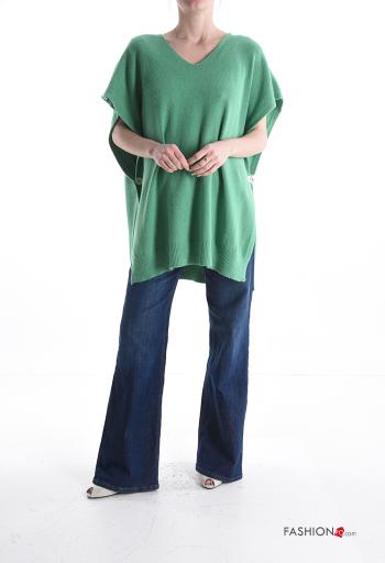 Maglione senza maniche con bottoni scollo a V - ph 5