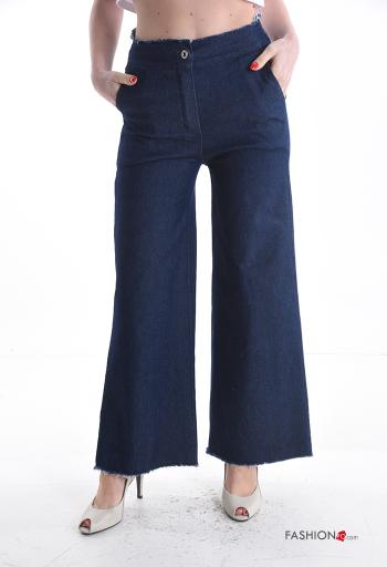 Pantalone in Cotone con bottoni con tasche