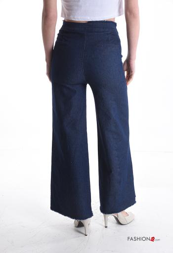 Pantalone in Cotone con bottoni con tasche - ph 2