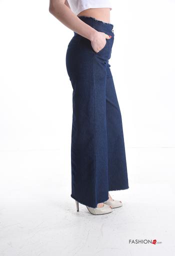 Pantalone in Cotone con bottoni con tasche - ph 3