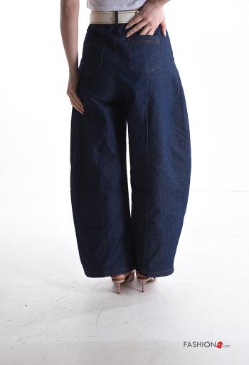 Jeans in Cotone con tasche con cintura con zip - ph 2