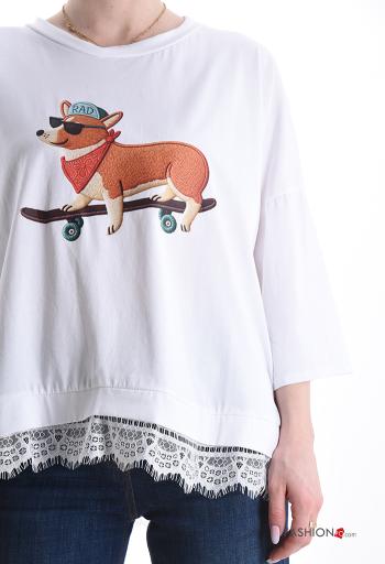 T-shirt em Algodão renda - ph 4