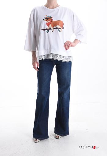 T-shirt em Algodão renda - ph 5