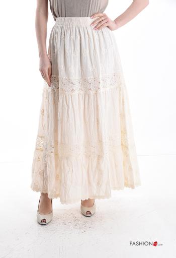 Jupe en Coton broderie anglaise