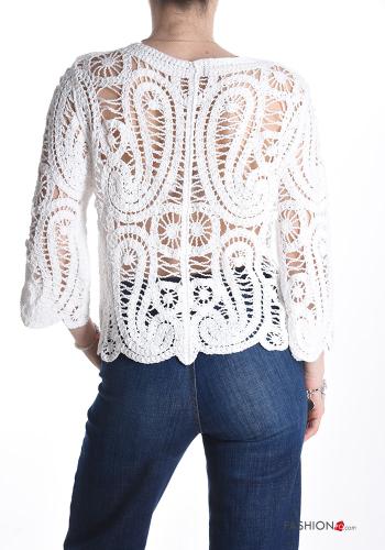 Veste en Coton à boutons broderie anglaise - ph 2