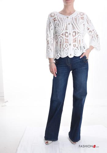Veste en Coton à boutons broderie anglaise - ph 5