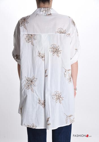Cotton Shirt with sequins with buttons - ph 2