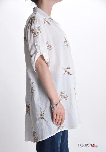 Cotton Shirt with sequins with buttons - ph 3