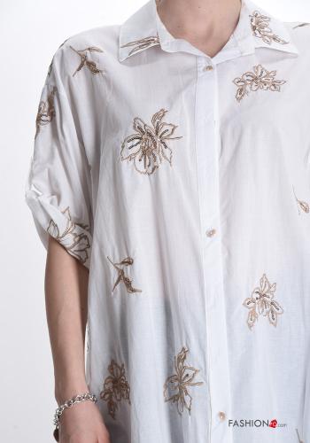 Cotton Shirt with sequins with buttons - ph 4