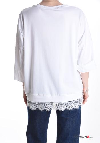 T-shirt in Cotone pizzo - ph 2