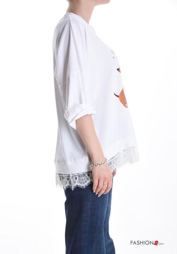 T-shirt in Cotone pizzo - ph 3